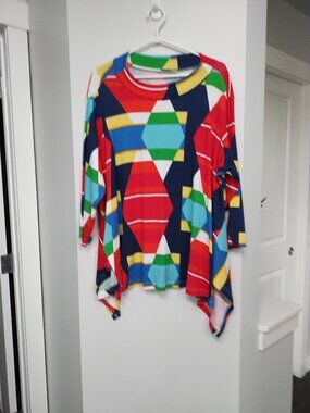 Westbound colourful pullover long sleeve top